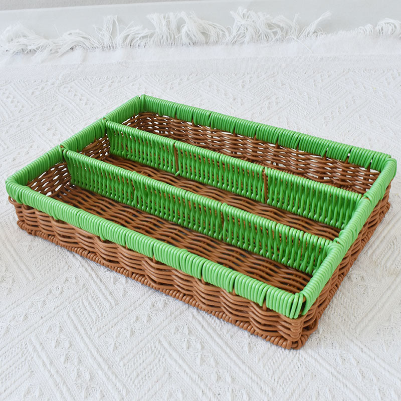 Multi-Tiered Woven Storage Tray