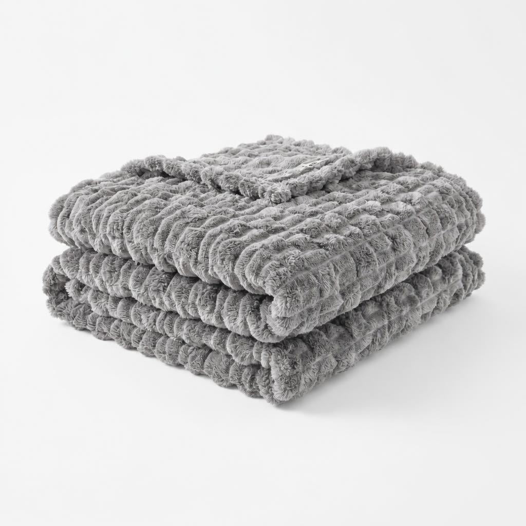 Textured Velvet Plush Blanket