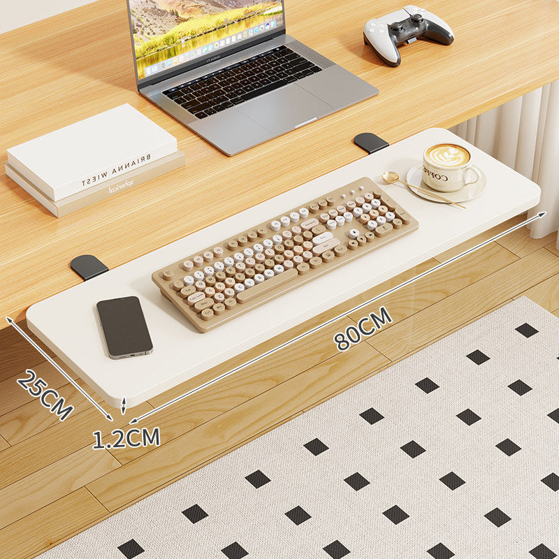 Clamp-On Foldable Bamboo Side Tray Table for Desk and Sofa
