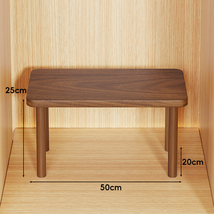 Adjustable Multi-Height Wooden Monitor Riser and Desktop Shelf