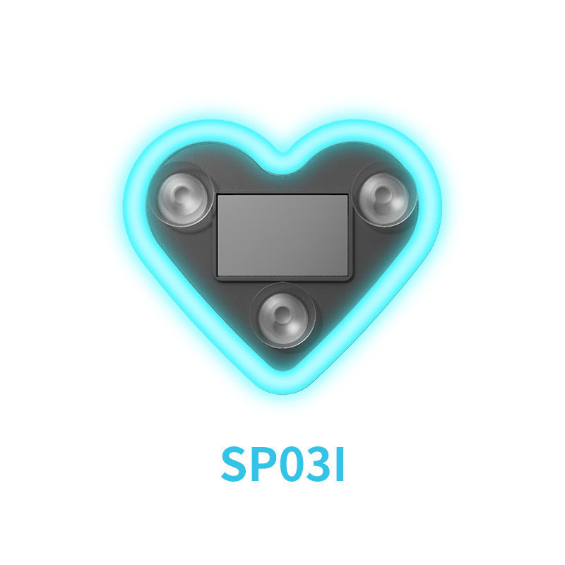 Heart-shaped suction cup LED ambient night light