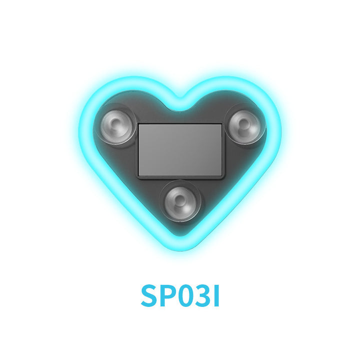 Heart-shaped suction cup LED ambient night light