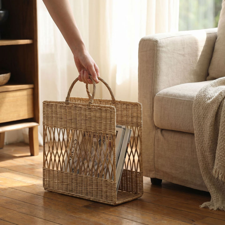 Artful Macrame Magazine Holder