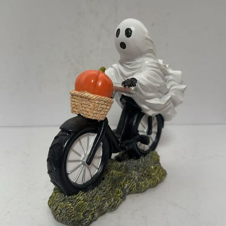 Creepy motorcycle figure