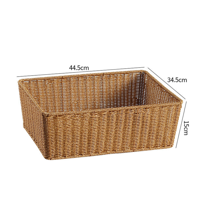 Elegant Handmade Rectangular Woven Storage Basket