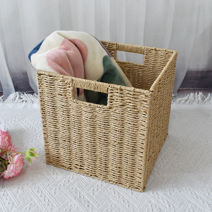 Rustic Woven Storage Bin