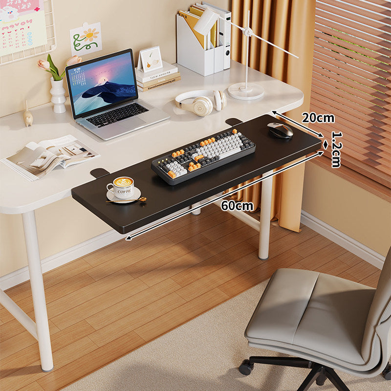 Long Under-Desk Pull-Out Sliding Keyboard and Work Surface Shelf