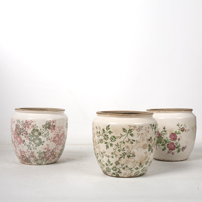 Floral Ceramic Plant Bowl
