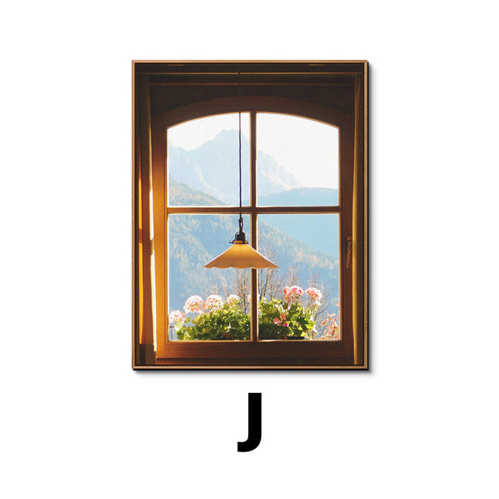 Framed Botanical Window Artwork
