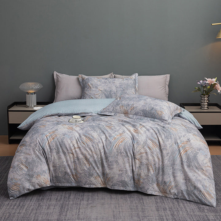 Nature-Inspired Botanical Print Duvet Cover Set