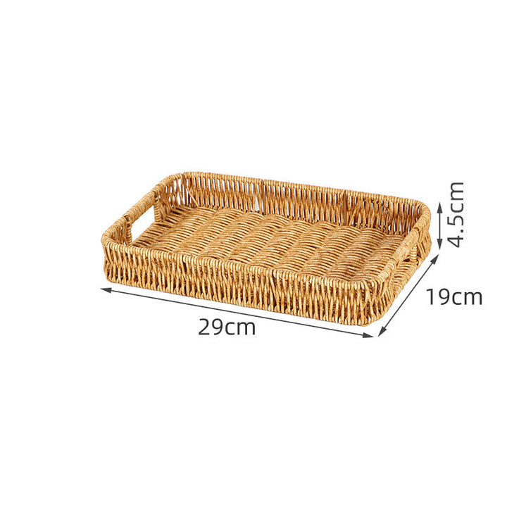 Round Artisan Woven Serving Tray