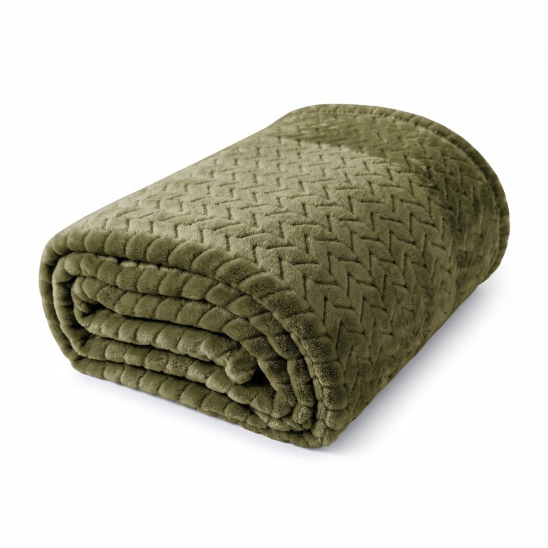 Premium Quilted Plush Throw Blanket