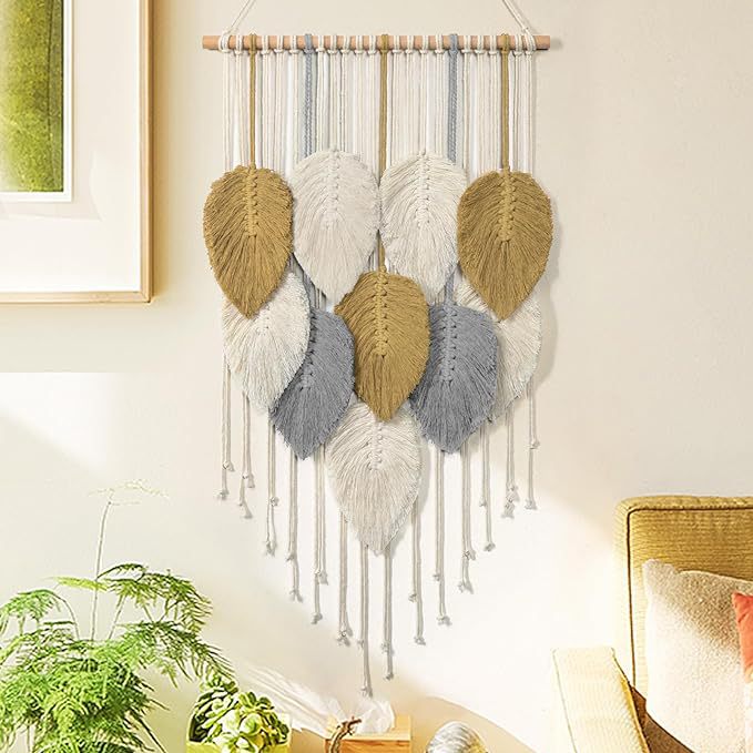 Macrame Leaf Wall Hanging Tapestry
