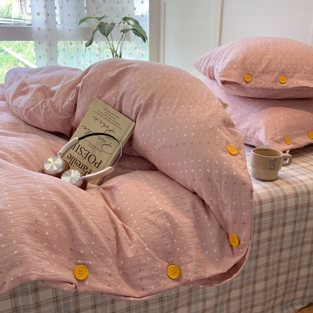 Patterned Cotton Duvet Cover Set