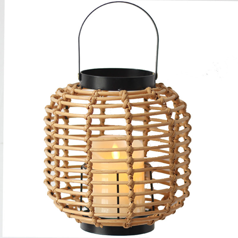 Handcrafted rattan lamp