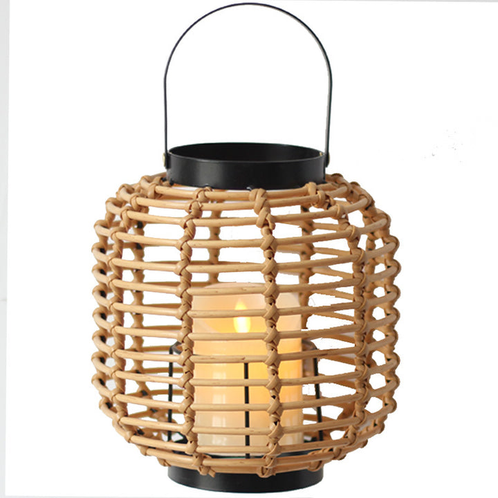 Handcrafted rattan lamp