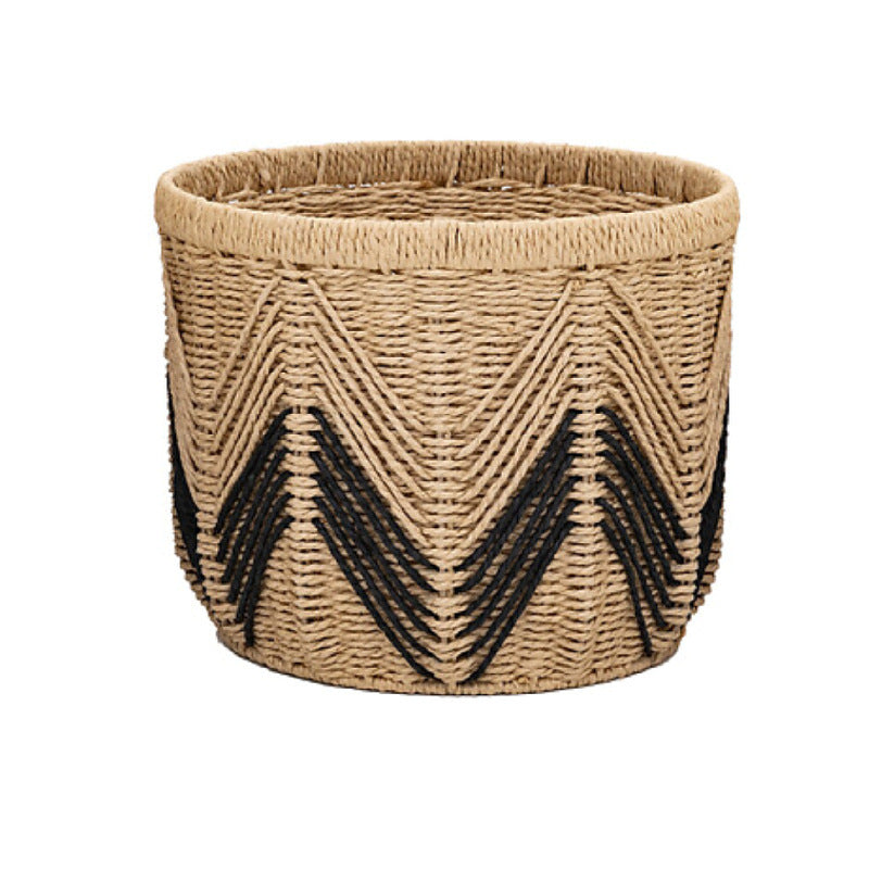 Handwoven storage basket made of natural materials