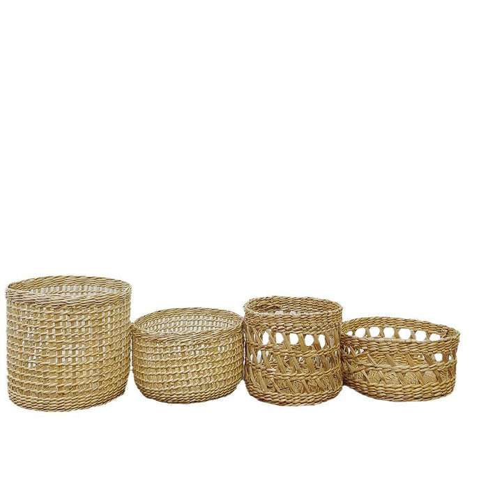 Handmade Natural Fiber Decorative Basket