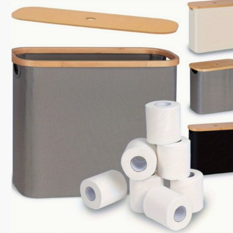 Multifunctional laundry storage box with bamboo lid