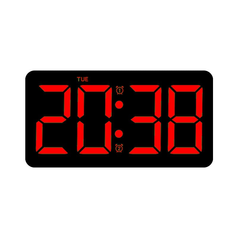 Digital LED Alarm Clock with Large Display