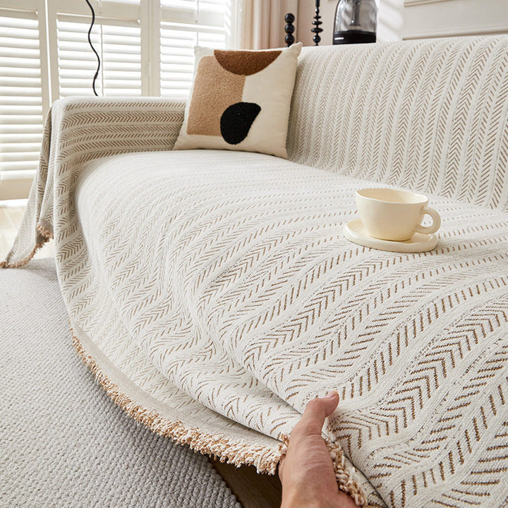 Cozy Textured Knit Throw Blanket
