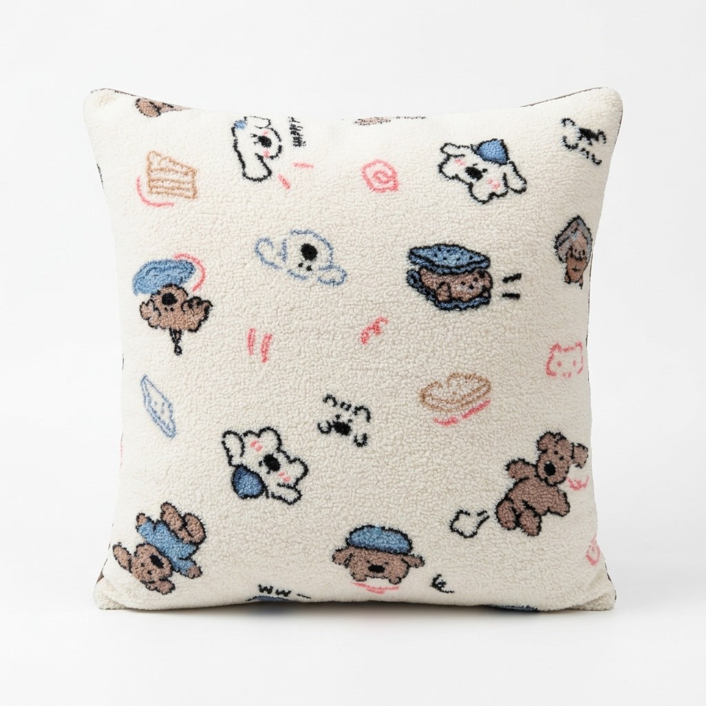 Cute Cartoon Print Plush Throw Blanket