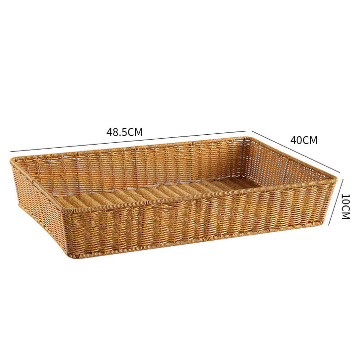 Elegant Handmade Rectangular Woven Storage Basket