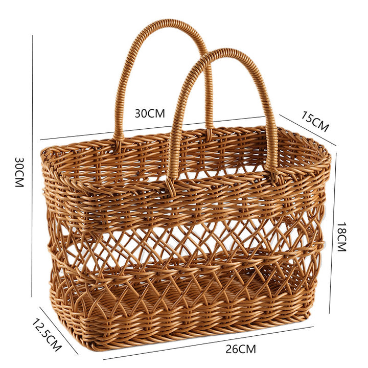 Handwoven Storage Basket With Sturdy Handles