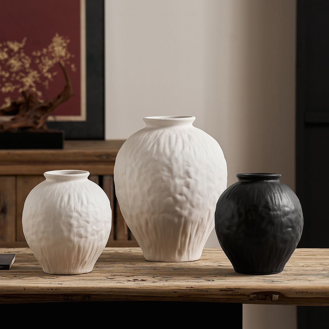 Elegant ceramic vase with texture