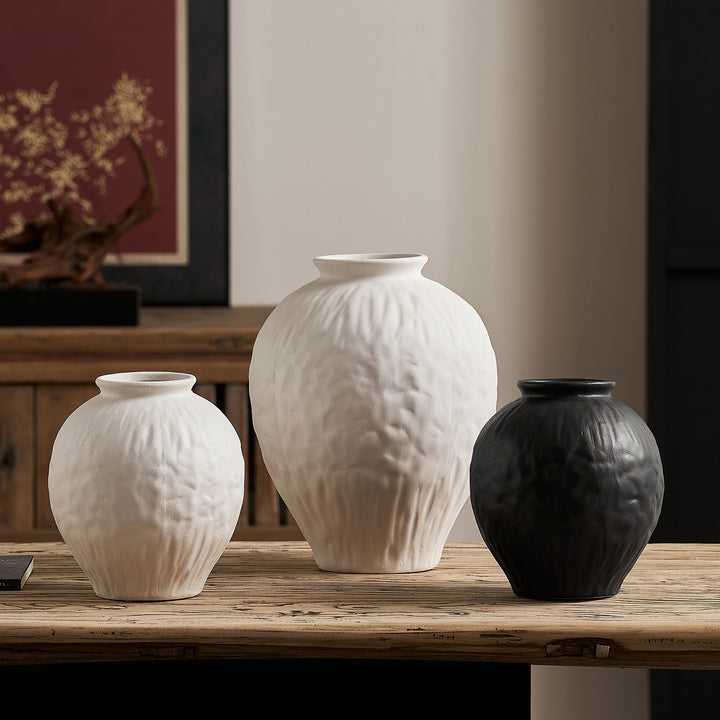 Elegant ceramic vase with texture