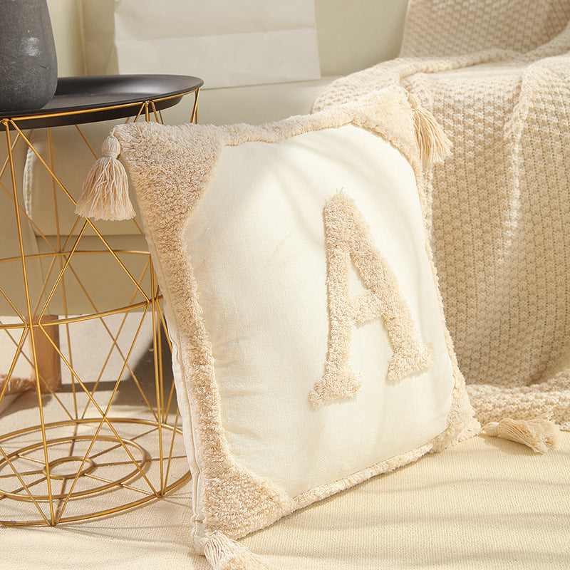 Personalized Lettered Decorative Throw Pillow