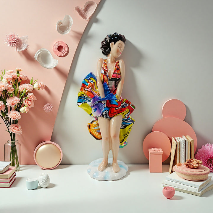 Artistic figure with beach design