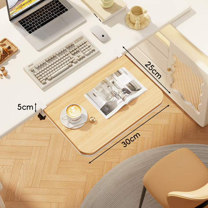 Clamp-On Adjustable Under-Desk Extension Work Surface