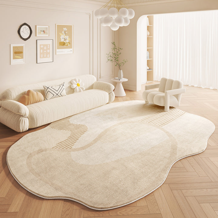 Modern Organic Shaped Area Rug for Home Decor