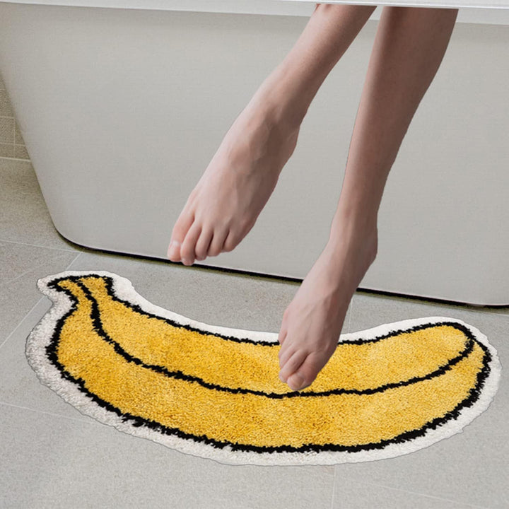 Lemon Slice Shape Bath Mat
