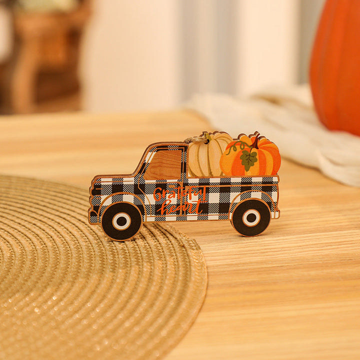 Decorative wooden figure in nostalgic truck design