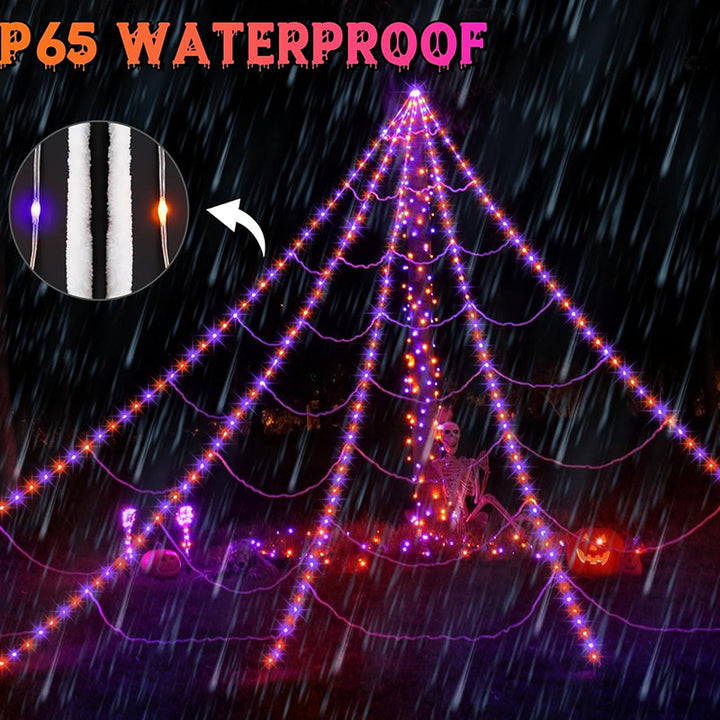 Outdoor waterproof giant spider LED net garden decoration