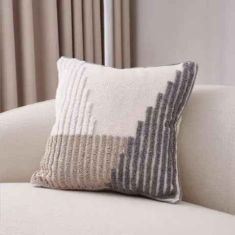 Textured Geometric Pattern Throw Pillow for Home Decor