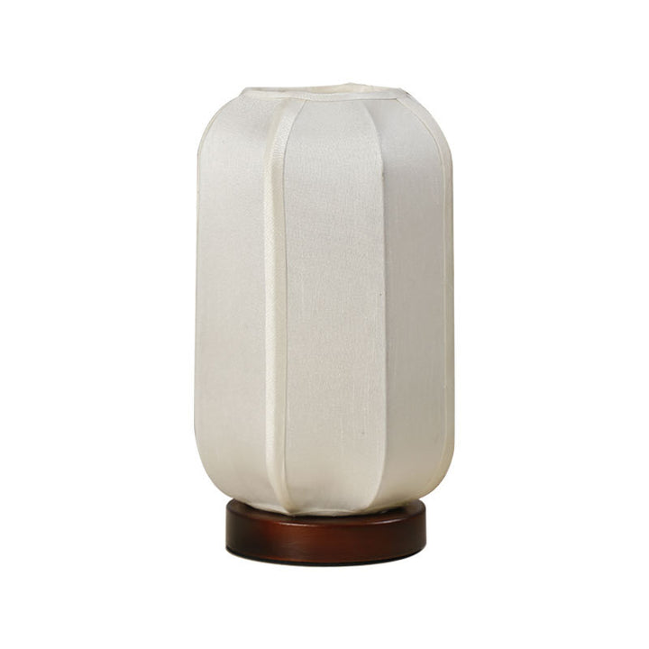 Linen Lantern Style Nightstand Lamp