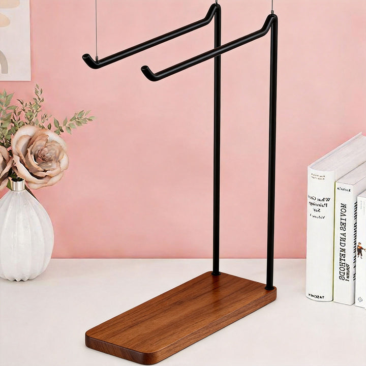 Metal T-Bar Jewelry Display Stand Pair