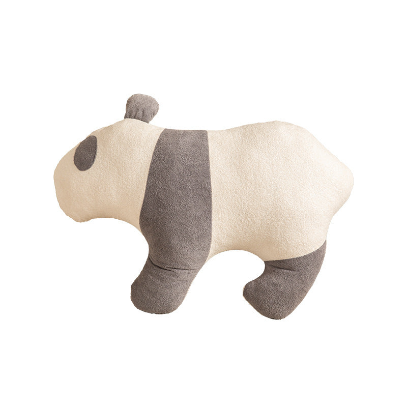Playful dolphin cuddle pillow with ergonomic neck and arm recess