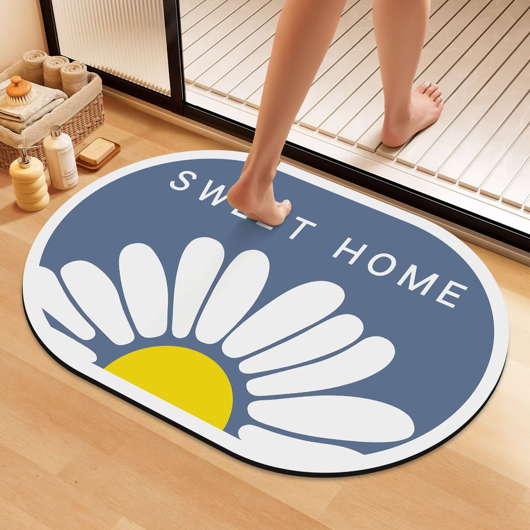 Artistic Floral Bath Mat