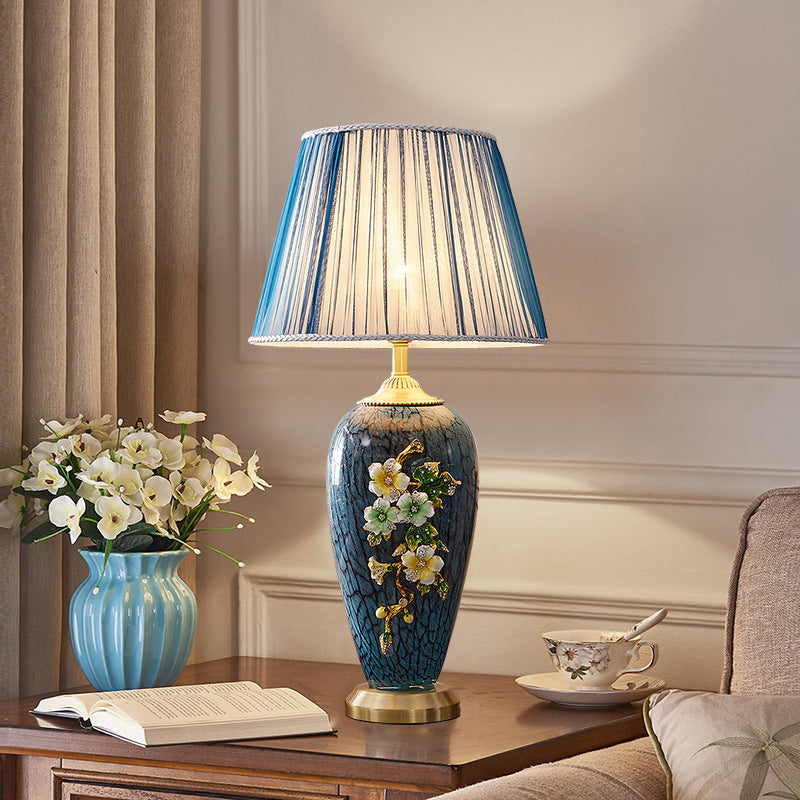 Ornate flower table lamp
