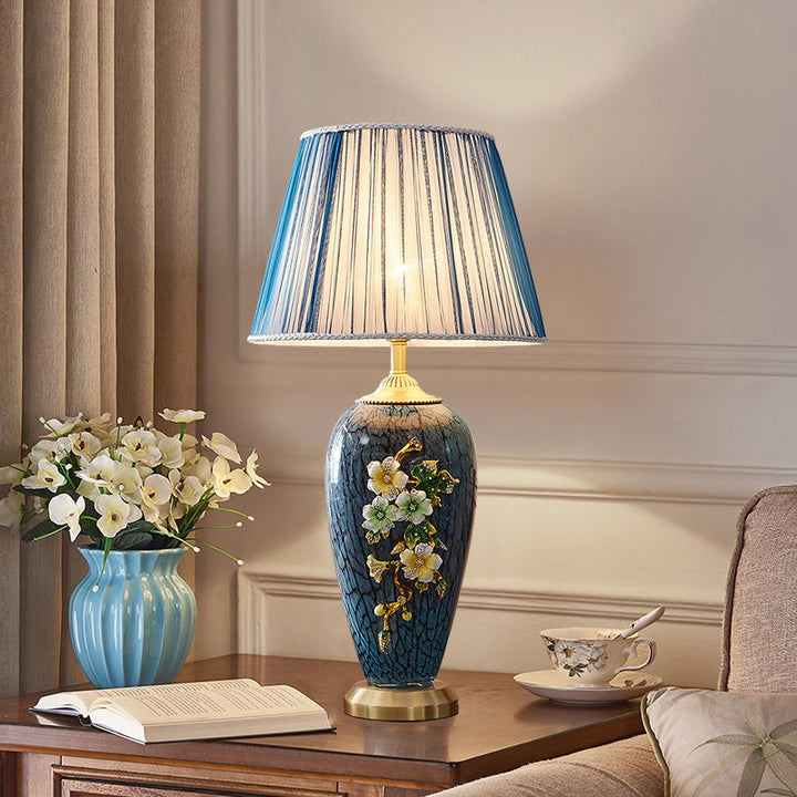 Ornate flower table lamp