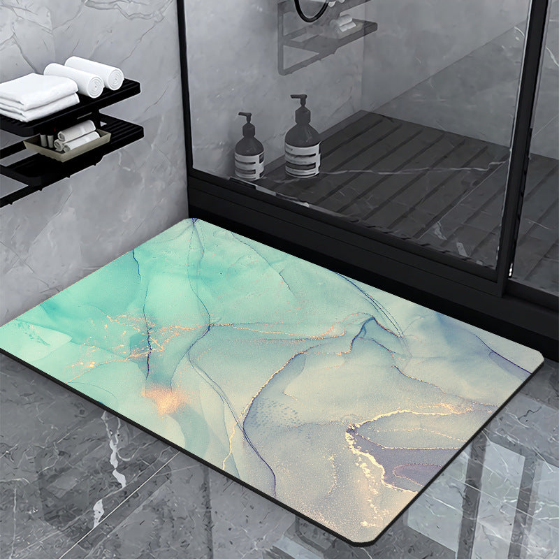 Luxury Marble-Effect Bath Mat