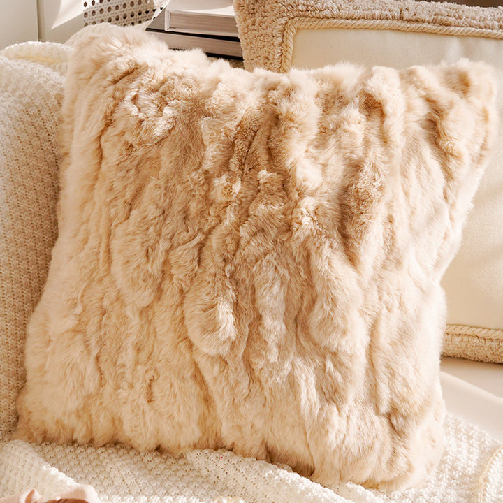 Luxurious Faux Fur Decorative Pillow