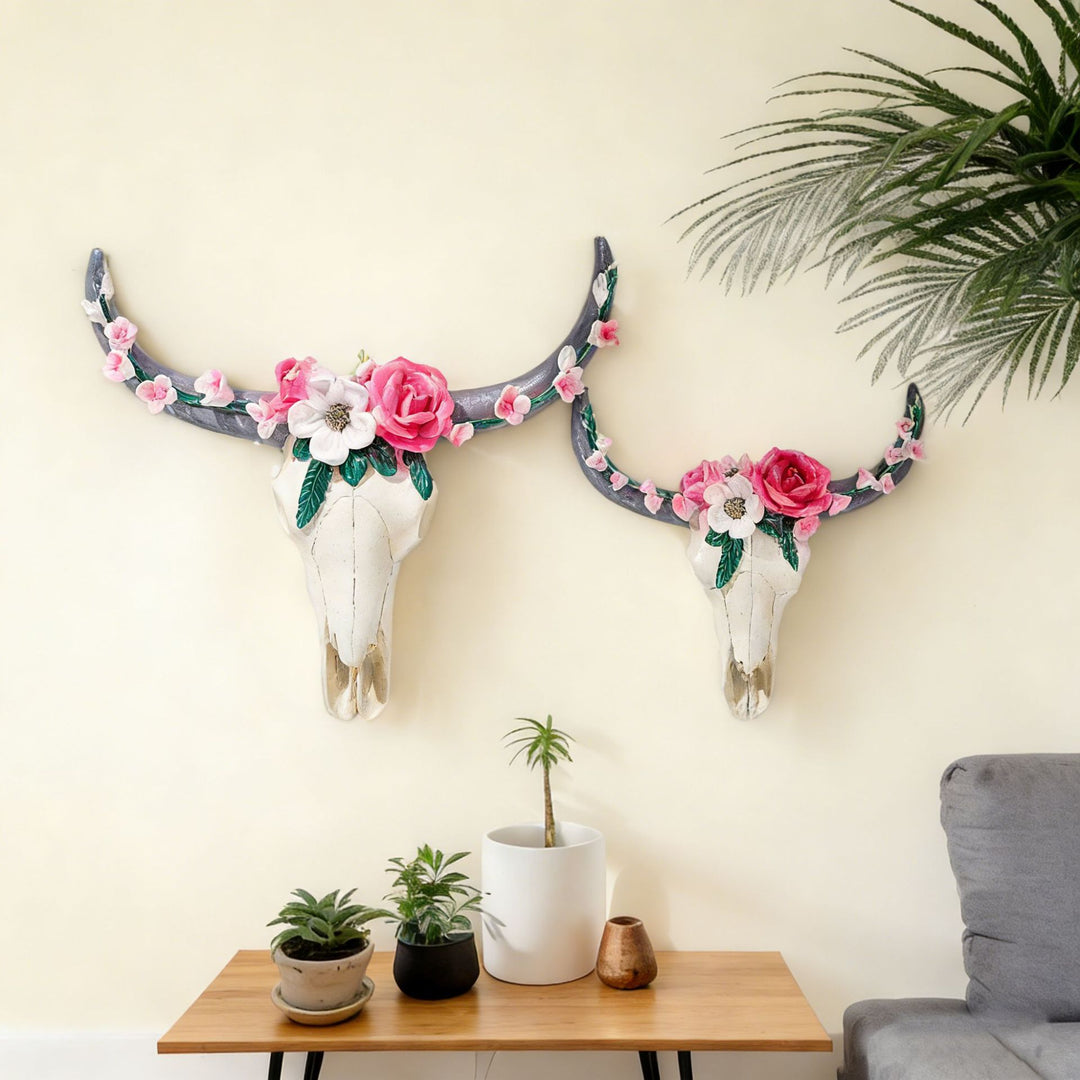 Floral Skull Wall Decor