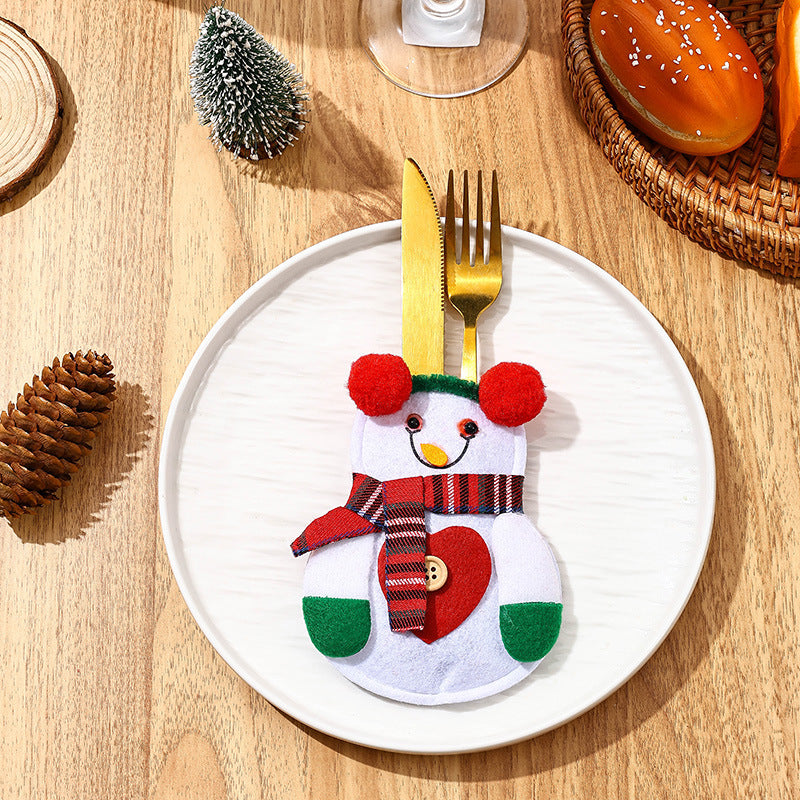 Funny Snowman Cutlery Holder