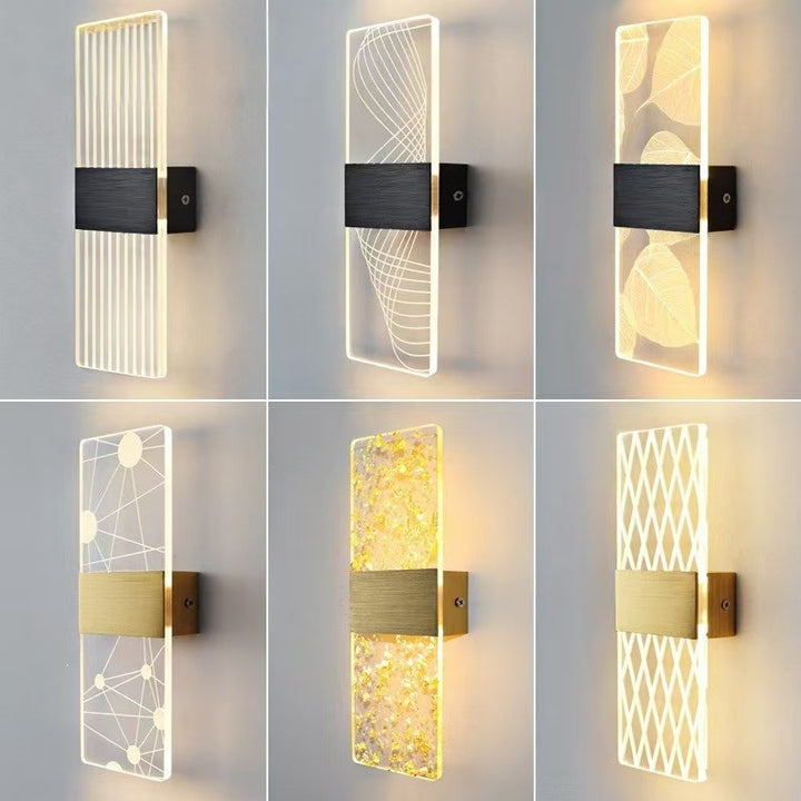 Artistic wall light fixture