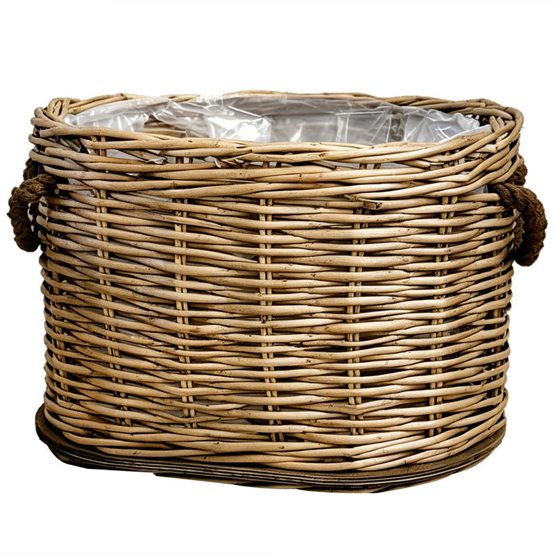 Willow woven basket with inner lining